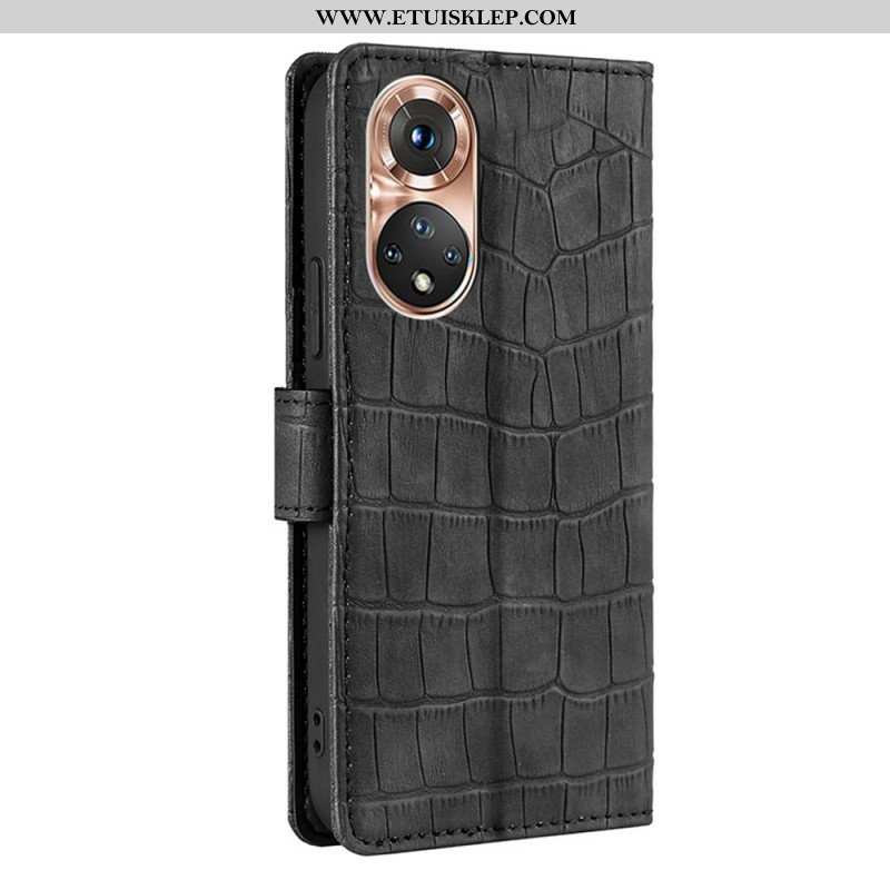 Skórzany Futerał do Honor 50 Krokodyl Dotykający Skóry